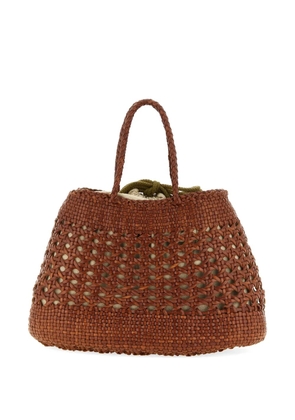 DRAGON DIFFUSION Santa Cano leather tote bag - Brown