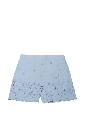 MC2 Saint Barth Amani broderie-anglaise scalloped shorts - Blue