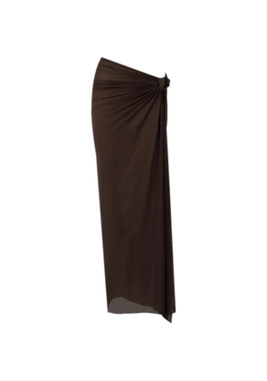 Maygel Coronel knotted ruched skirt - Brown