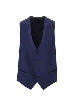 Luigi Bianchi single-breasted wool waistcoat - Blue