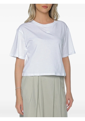 Armani Exchange logo-embroidered T-shirt - White