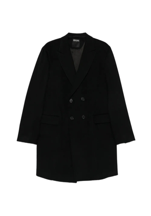 Zegna double-breasted coat - Black