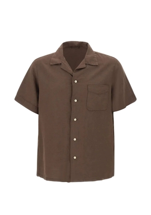 Perfection short-sleeve chest-pocket shirt - Brown