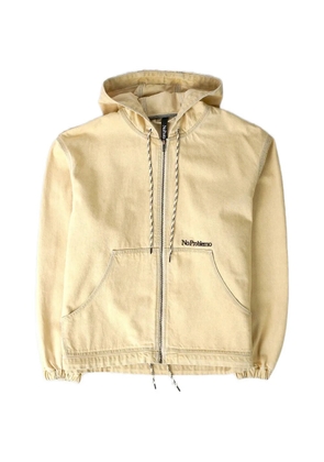 NO PROBLEMO hooded denim jacket - Neutrals