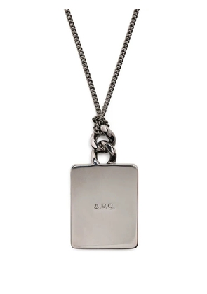 A.P.C. ID pendant necklace - Silver