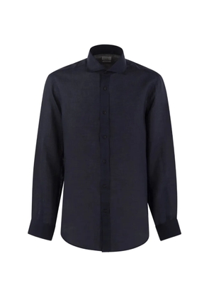 Brunello Cucinelli button-down linen shirt - Blue