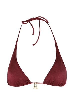 MC2 Saint Barth Guiana charm-detail bikini top - Red