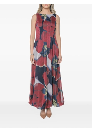 Ted Baker Laynia floral-print bubble-hem maxi dress - Blue