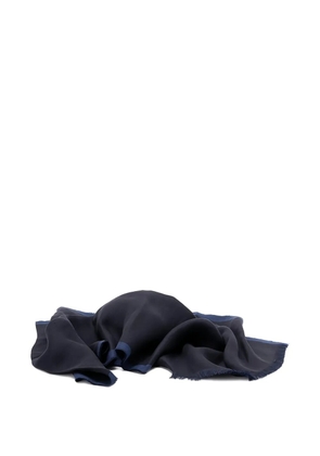 Brunello Cucinelli fringed-edge linen scarf - Blue
