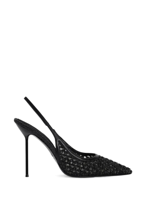 Paris Texas Lidia woven-design slingback sandals - Black