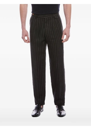 Brunello Cucinelli pinstripe tailored trousers - Black