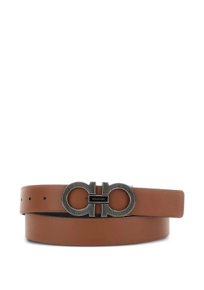 Ferragamo Gancini-buckle leather belt - Black