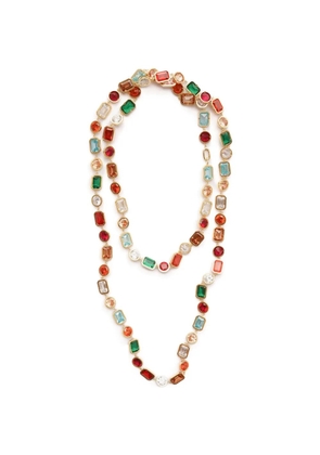 Izabel Display Mega cubic-zirconia-embellished long necklace - Gold