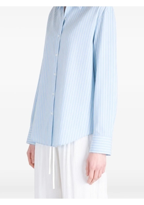 Auralee striped wool shirt - Blue
