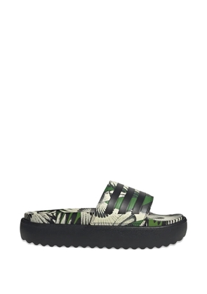 adidas x FARM Rio Adilette platform slides - Black