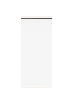 Armani Exchange ribbed-knit striped-trim mid skirt - White