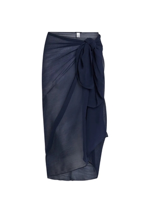 AWAY THAT DAY Santorini knot-detail midi sarong - Blue