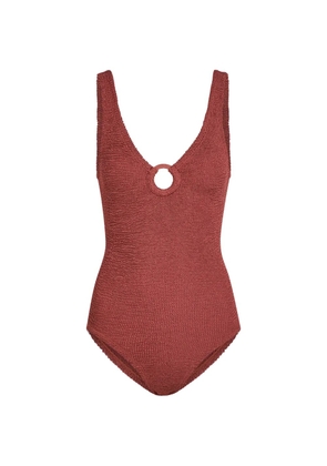 Hunza G Celine ring-detail swimsuit - Pink