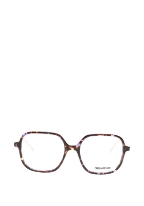 Zadig&Voltaire tortoiseshell-effect square-frame glasses - Brown