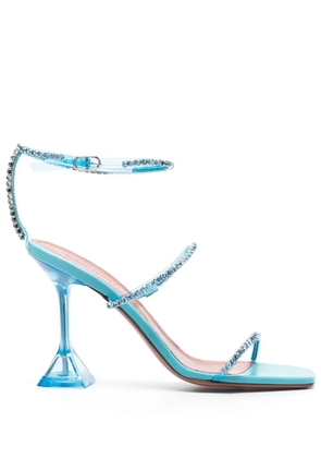 Amina Muaddi Gilda 95mm crystal-embellished sandals - Blue