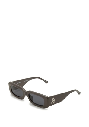 The Attico x Linda Farrow Mini Marfa rectangle-frame sunglasses - Neutrals