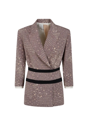 IBRIGU floral-print belted kimono blazer - Pink