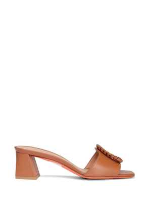 Santoni braided-buckle sandals - Brown