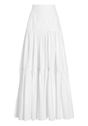 Dolce & Gabbana tiered maxi skirt - White