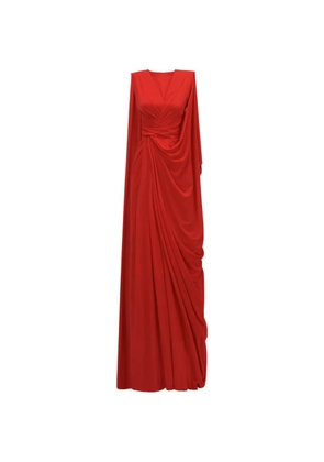 Gemy Maalouf draped cape-style dress - Red