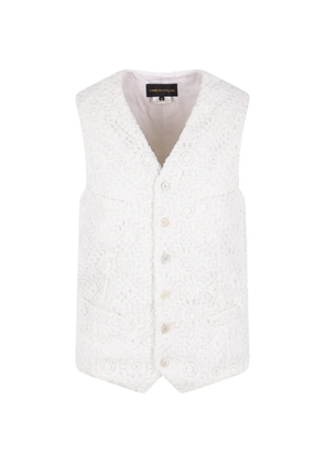 Comme Des Garçons crochet-knit waistcoat - Neutrals