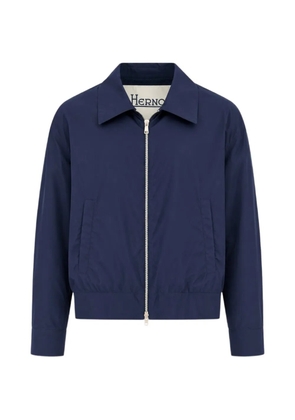 Herno logo-plaque zip-up jacket - Blue