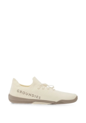 GROUNDS logo-print sneakers - White