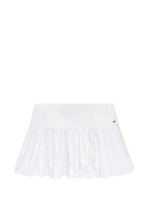 Armani Exchange gathered bubble-hem mini skirt - White