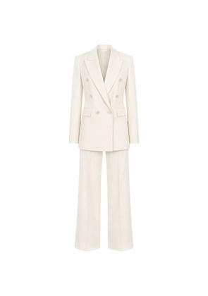 ROOM76 double-breasted wide-leg suit - White