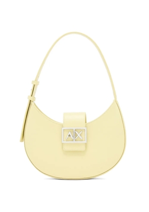 Armani Exchange logo-plaque crescent tote bag - Yellow