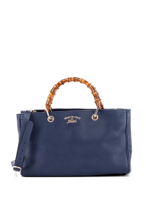 Gucci Pre-Owned Bamboo Shopper Leather Medium tote bag - Blue