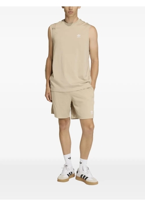 adidas Trefoil Essentials logo-print mesh shorts - Neutrals