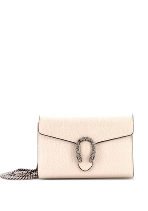 Gucci Pre-Owned Dionysus Chain Wallet Leather with Embellished Detail Small crossbody bag - White