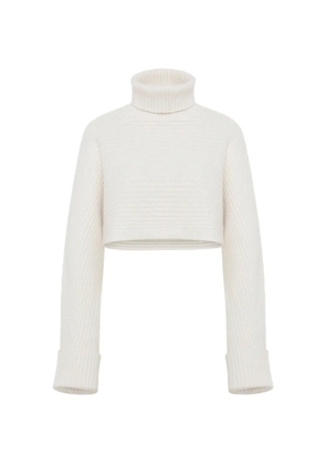 Le Kasha ribbed-knit cropped sweater - Neutrals