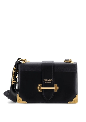 Prada Pre-Owned Cahier Leather and Saffiano Leather Large crossbody bag - Black