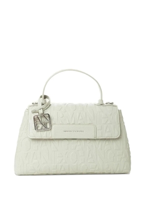 Armani Exchange logo-embossed top-handle tote bag - Grey