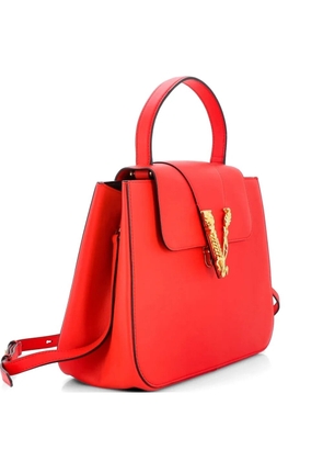 Versace Pre-Owned Virtus Top Handle Bag Leather Medium satchel - Red