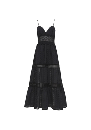 Loretta Caponi Demi cotton midi dress - Black