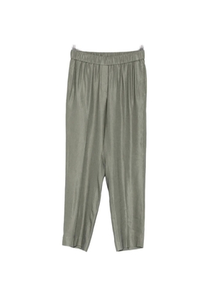 Peserico elasticated-waistband tapered trousers - Green