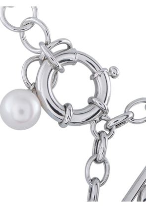 Assael five-row pearl choker necklace - Silver