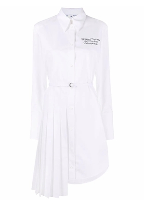 Off-White Popeline asymmetric shirt dress - Black