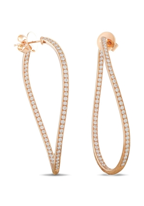 Memoire diamond twisted-hoop earrings - Pink