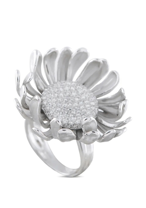 ANNAMARIA diamond flower ring - Silver
