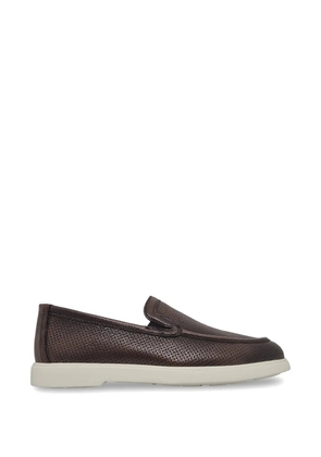 Barrett perforated leather loafers - Brown