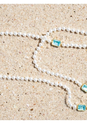 Izabel Display Mega Pearl cubic-zirconia necklace - Gold